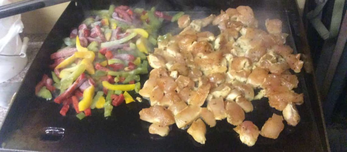 Chicken Fajitas on the Blackstone 17″ Griddle